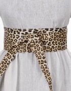 Shopika Curea lata petrecuta din piele ecologica animal print