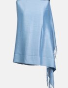 Shopika Esarfa albastru deschis din cashmere subtire dreptunghiulara