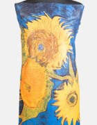 Shopika Esarfa cashmere cu doua fete imprimata cu o stilizare dupa Floarea Soarelui de Van Gogh
