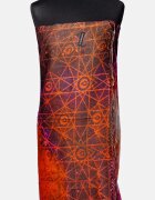 Shopika Esarfa cashmere cu fir din lurex nuante de corai Galaxy