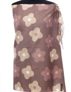Shopika Esarfa casmir cu flori bej pe fond camel