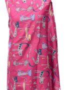 Shopika Esarfa casmir cu imprimeu pisicute si inimioare pe fond fucsia