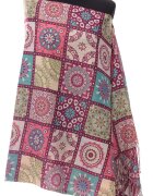 Shopika Esarfa casmir dreptunghiulara cu patrate modele marocane in nuante bordo