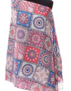 Shopika Esarfa casmir dreptunghiulara cu patrate modele marocane predominant rosu