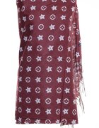 Shopika Esarfa casmir dubla fata cu model gen Louis Vuitton bordo
