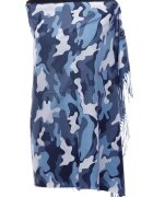 Shopika Esarfa casmir unisex cu imprimeu army pe fond albastru