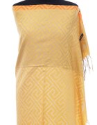 Shopika Esarfa casmir unisex cu imprimeu geometric pe fond galben