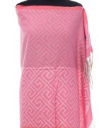 Shopika Esarfa casmir unisex cu imprimeu geometric pe fond roz