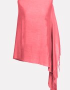 Shopika Esarfa corai din cashmere subtire dreptunghiulara