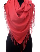 Shopika Esarfa corai patrata din material gros tip cashmere