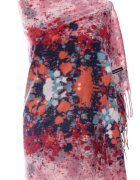 Shopika Esarfa din casmir cu fata dubla dripping bordo pe fond roz