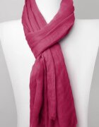 Shopika Esarfa dreptunghiulara din matase si vascoza fucsia inchis