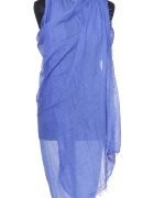 Shopika Esarfa dreptunghiulara tip pareo cu aspect creponat din vascoza bleu