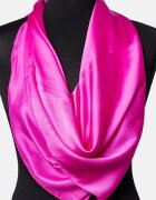 Shopika Esarfa fucsia patrata din amestec de matase si poliester