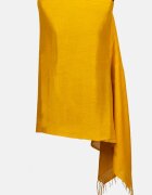 Shopika Esarfa galben mustar dreptunghiulara din material tip cashmere