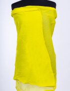 Shopika Esarfa galben neon dreptunghiulara si colturi alungite din bumbac si matase