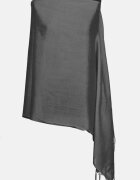 Shopika Esarfa gri din cashmere subtire dreptunghiulara