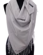 Shopika Esarfa gri patrata din material gros tip cashmere
