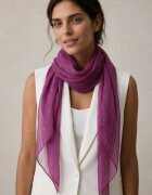 Shopika Esarfa magenta dreptunghiulara in colturi alungite din bumbac si matase