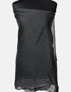 Shopika Esarfa neagra dreptunghiulara in colturi alungite din bumbac si matase
