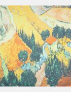 Shopika Esarfa patrata cu model inspirat dupa un tablou cu lanuri de Van Gogh