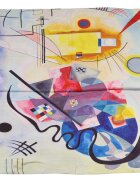 Shopika Esarfa patrata cu o singura fata cu imprimeu forme geometrice abstracte