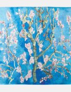 Shopika Esarfa patrata imprimata cu model inspirat dupa Migdal Inflorind de Van Gogh