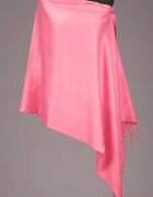 Shopika Esarfa roz din cashmere subtire dreptunghiulara
