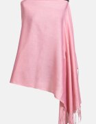 Shopika Esarfa roz din cashmere subtire dreptunghiulara