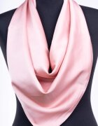 Shopika Esarfa roz pastel patrata din vascoza si matase