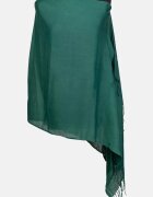 Shopika Esarfa verde inchis din cashmere subtire dreptunghiulara