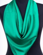 Shopika Esarfa verde patrata din vascoza si matase
