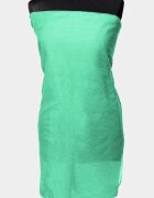 Shopika Esarfa verde turcoaz dreptunghiulara in colturi alungite din bumbac si matase