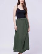 Shopika Fusta larga din in cu un colt prins kaki