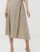 Shopika Fusta midi in stil petrecut din in bej