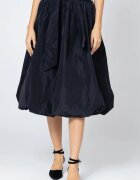 Shopika Fusta neagra midi tip gogosar din tafta cu curea
