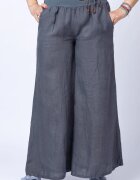 Shopika Fusta pantalon gri casual din in cu o curea fancy