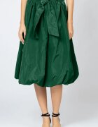 Shopika Fusta verde inchis midi tip gogosar din tafta