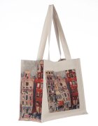 Shopika Geanta de umar din material textil cu imprimeu inspirat dintr-o pictura impresionista cu peisaj cu c