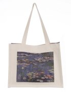 Shopika Geanta de umar din material textil cu imprimeu Nuferii lui Claude Monet
