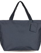 Shopika Geanta de weekend neagra din material textil panzat