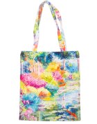 Shopika Geanta shopper din material textil imprimeu peisaj lac