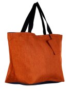 Shopika Geanta shopper multifunctionala medie din material textil panzat portocalie