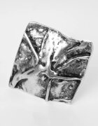 Shopika Inel reglabil din zamac cu forma rombica sub forma de metal sifonat