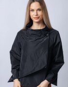 Shopika Jacheta scurta din tafta neagra petrecuta in fata