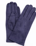Shopika Manusi dama bleumarin din material textil catifelat