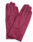 Shopika Manusi dama bordo din material textil catifelat