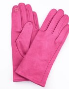 Shopika Manusi dama fucsia din material textil catifelat