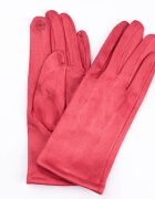 Shopika Manusi dama rosii din material textil catifelatat