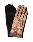 Shopika Manusi dama textil cu imprimeu inspirat dupa Pomul Vietii - Gustav Klimt